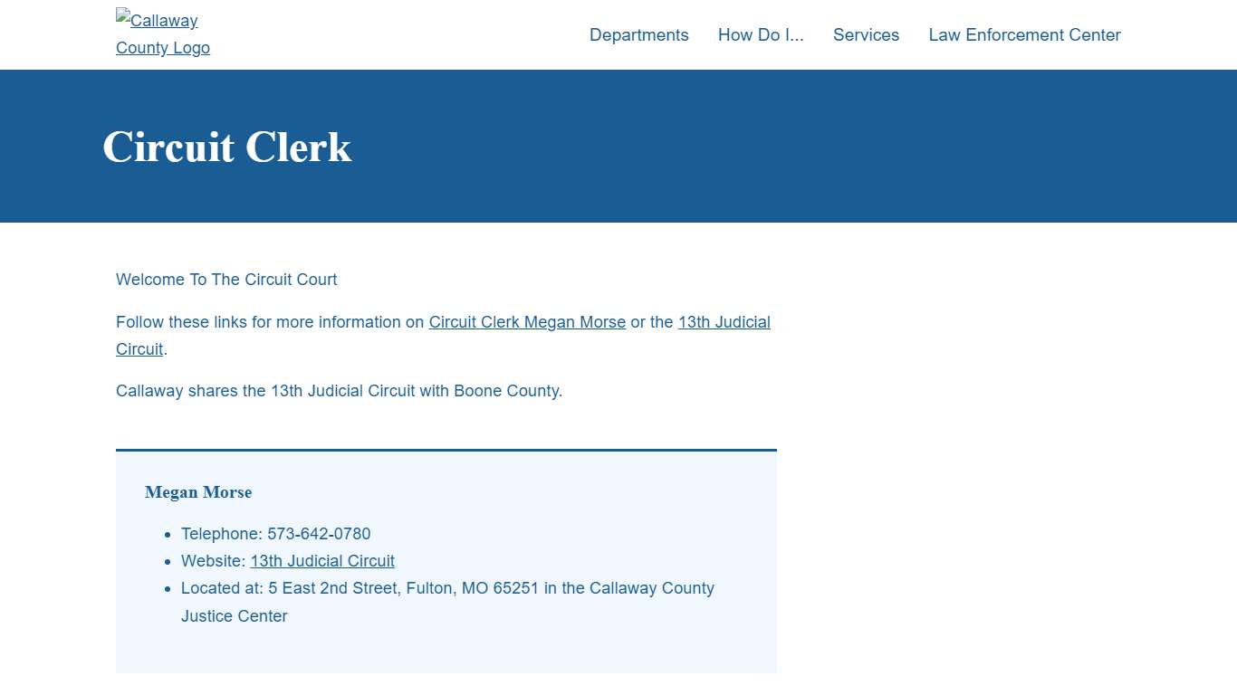 Circuit Clerk Callaway County - Missouri - Official Website